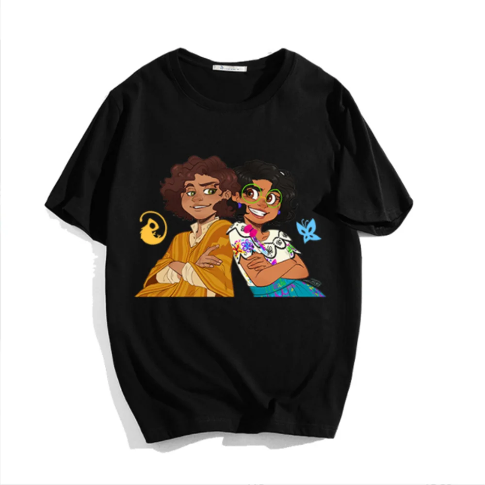 

2022 Disney Kids Summer T-shirts For Boys Girls Tops Cartoon New Movie Encanto T shirt Girls Short Sleeves Children Tees