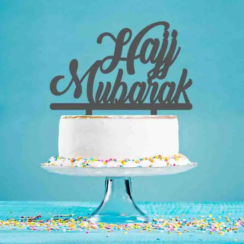 

Hajj Mubarak Cake Topper For Muslim Eid Party Cake Decoration