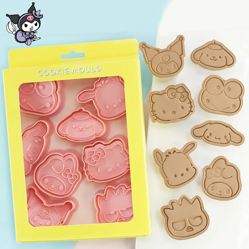 

Anime Hello Kitty Kuromi My Melody Kawaii Mini Watermelon Biscuit Mold Home 3D Stereo Pressing Baking Decoration Tool Reusable