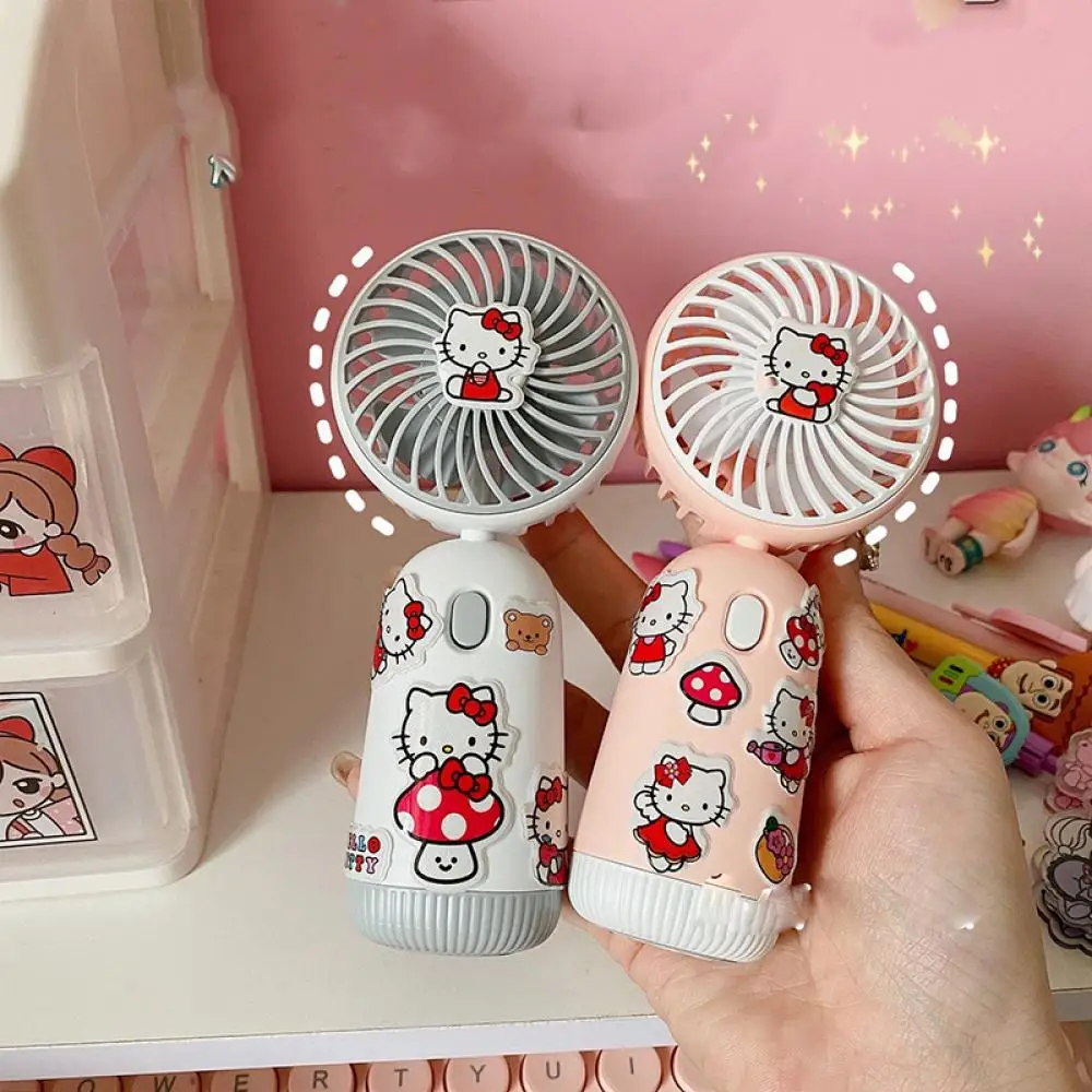 

Милый милый Настольный ручной вентилятор Kawaii с котенком из аниме, высокая цена, маленькая наклейка в виде кошки КТ, портативный мини-веер в в...
