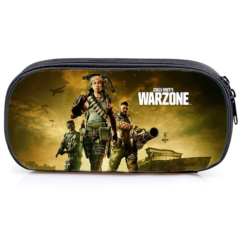 Фото Косметички с принтом Call Of Duty Warzone, студенческие пеналы для мальчиков и девочек, стационарная сумка для хранения ручек, коробка, школьные принадлежности, подарки №4