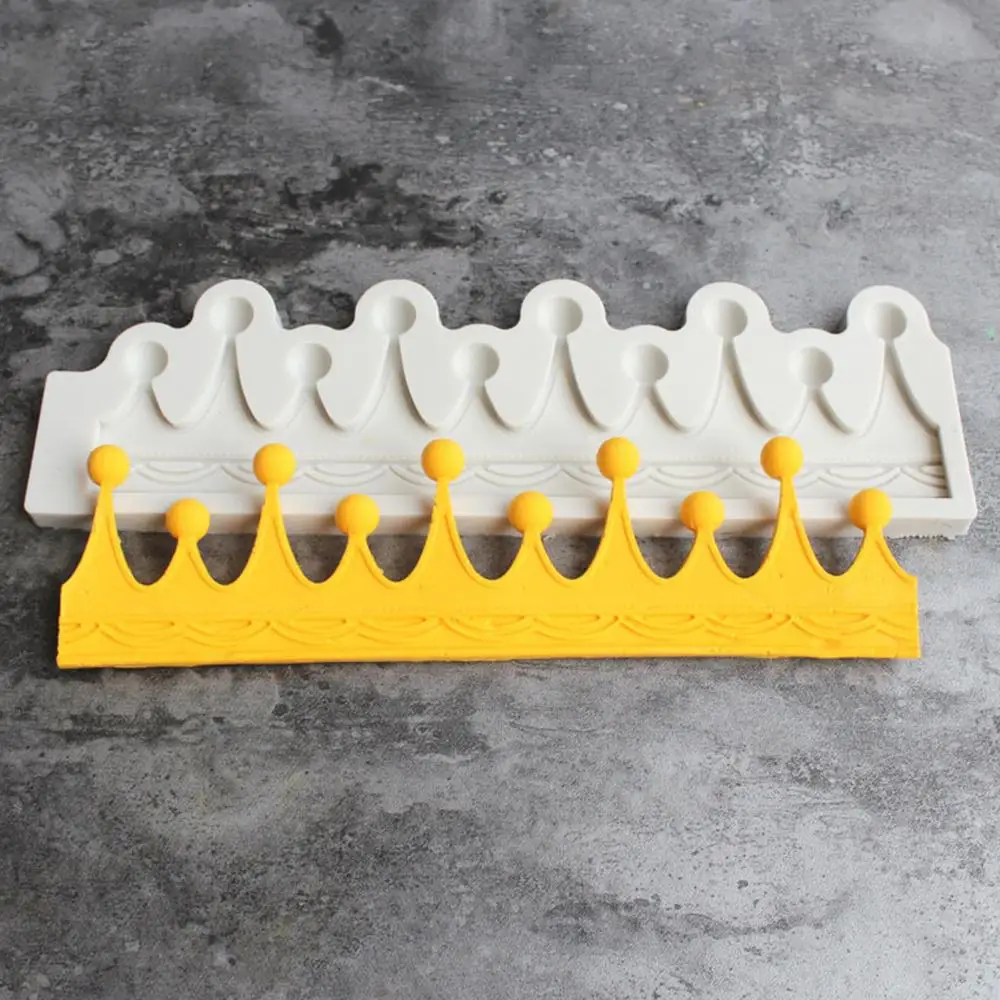 

3D Mold Cake Decoration DIY Silicone Crown Shape Fondant Chocolate Glue Tool