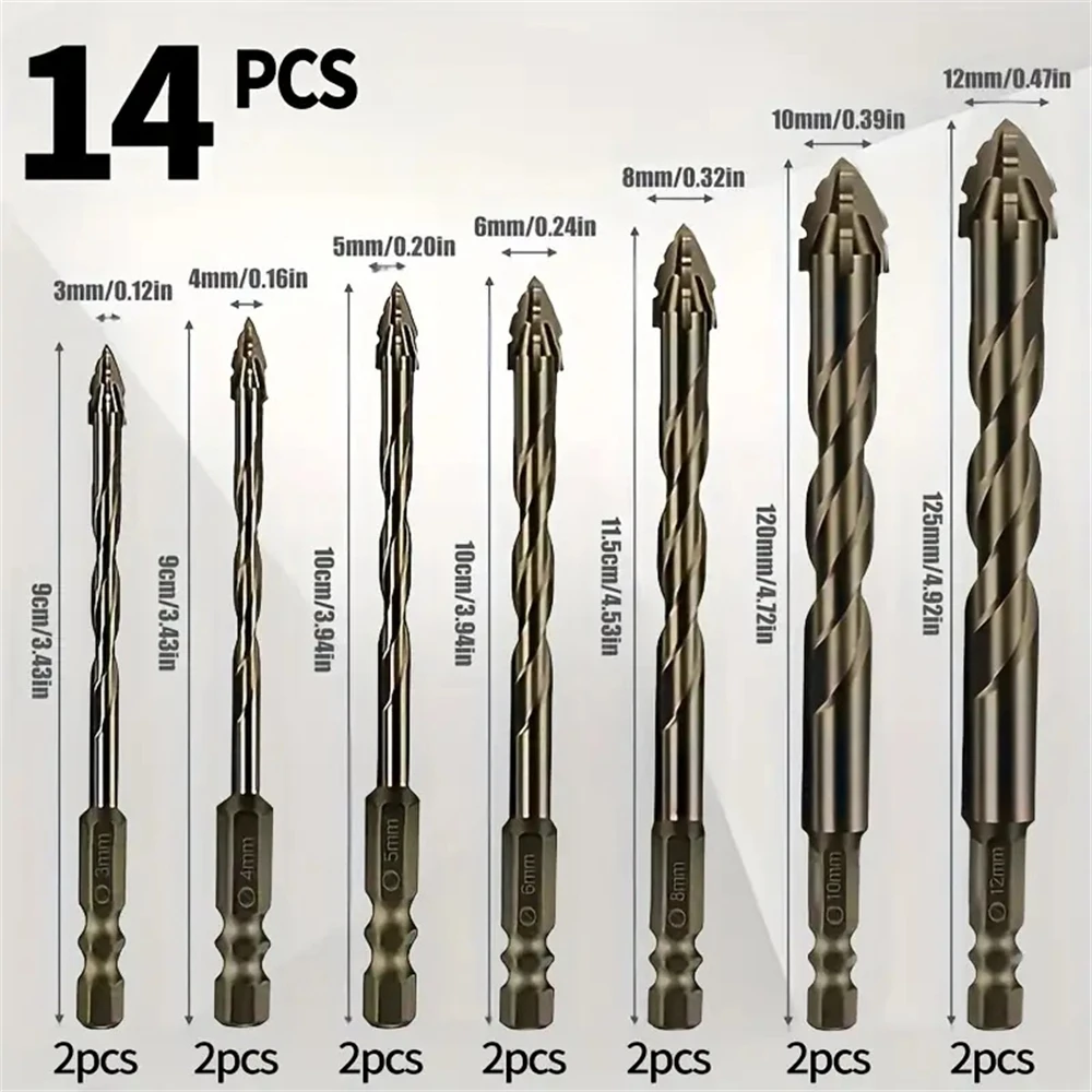 

Набор сверл из карбида 14 шт.