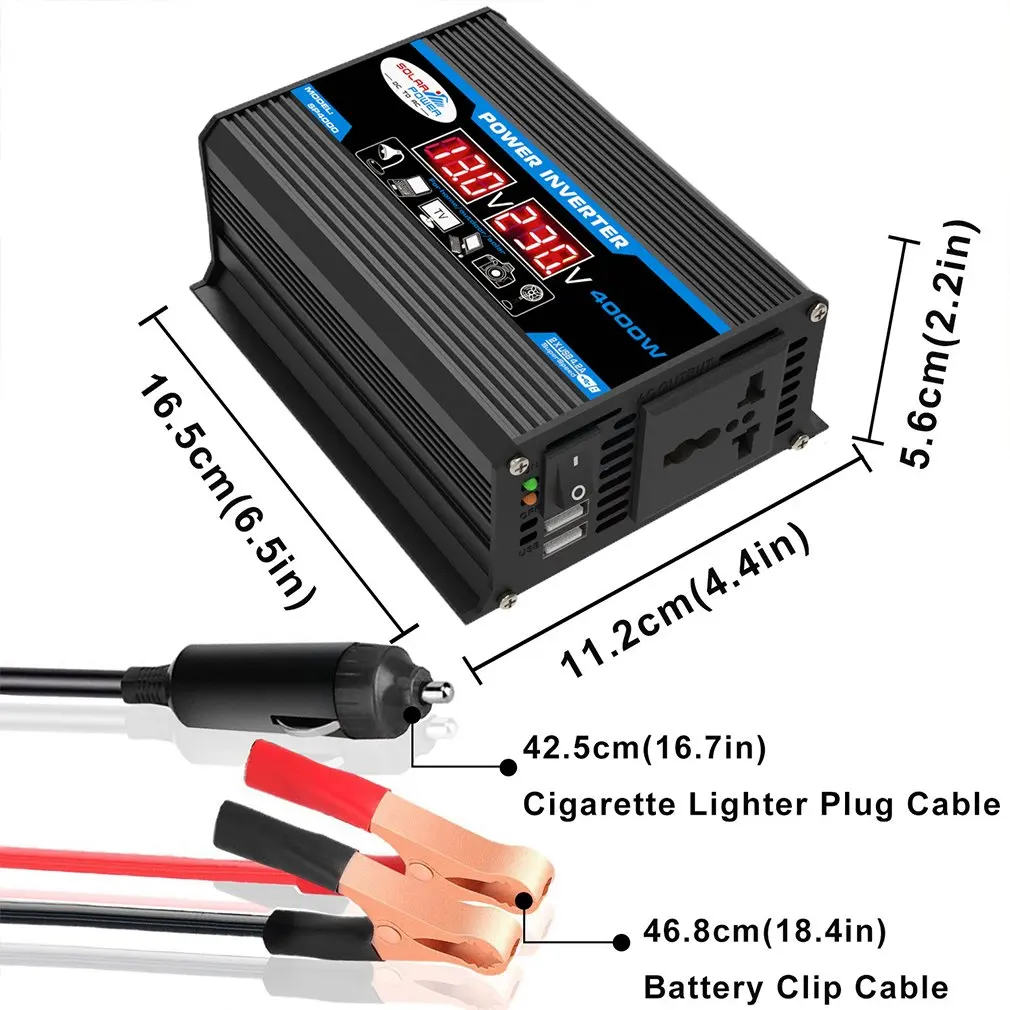 Новый 400W 12V 220V/110V Светодиодный Ac автомобиля Мощность преобразователь Зарядное