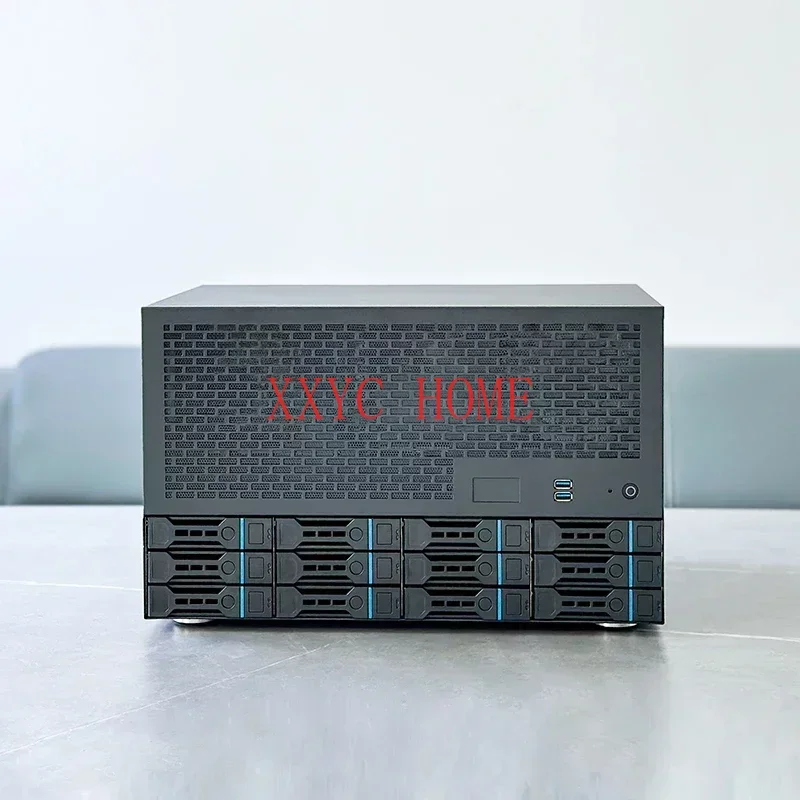 Корпус 12 Bay NAS материнская плата ATX блок питания 8 полноразмерных слотов домашний