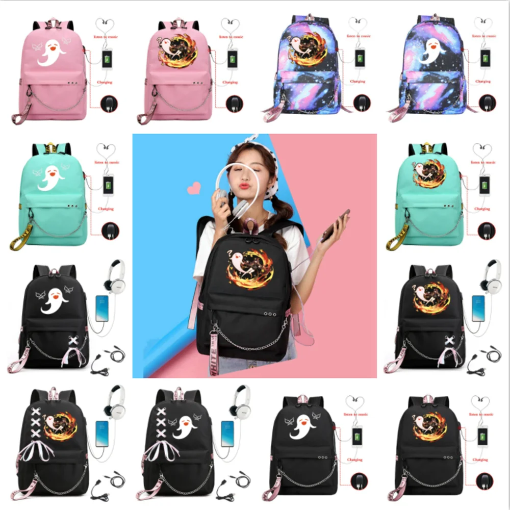 

Genshin Backpack Genshin Impact Backpacks Hutao Mochila Student School Book Bags Travel Shoulder Bags For Boys Girls Teenagers