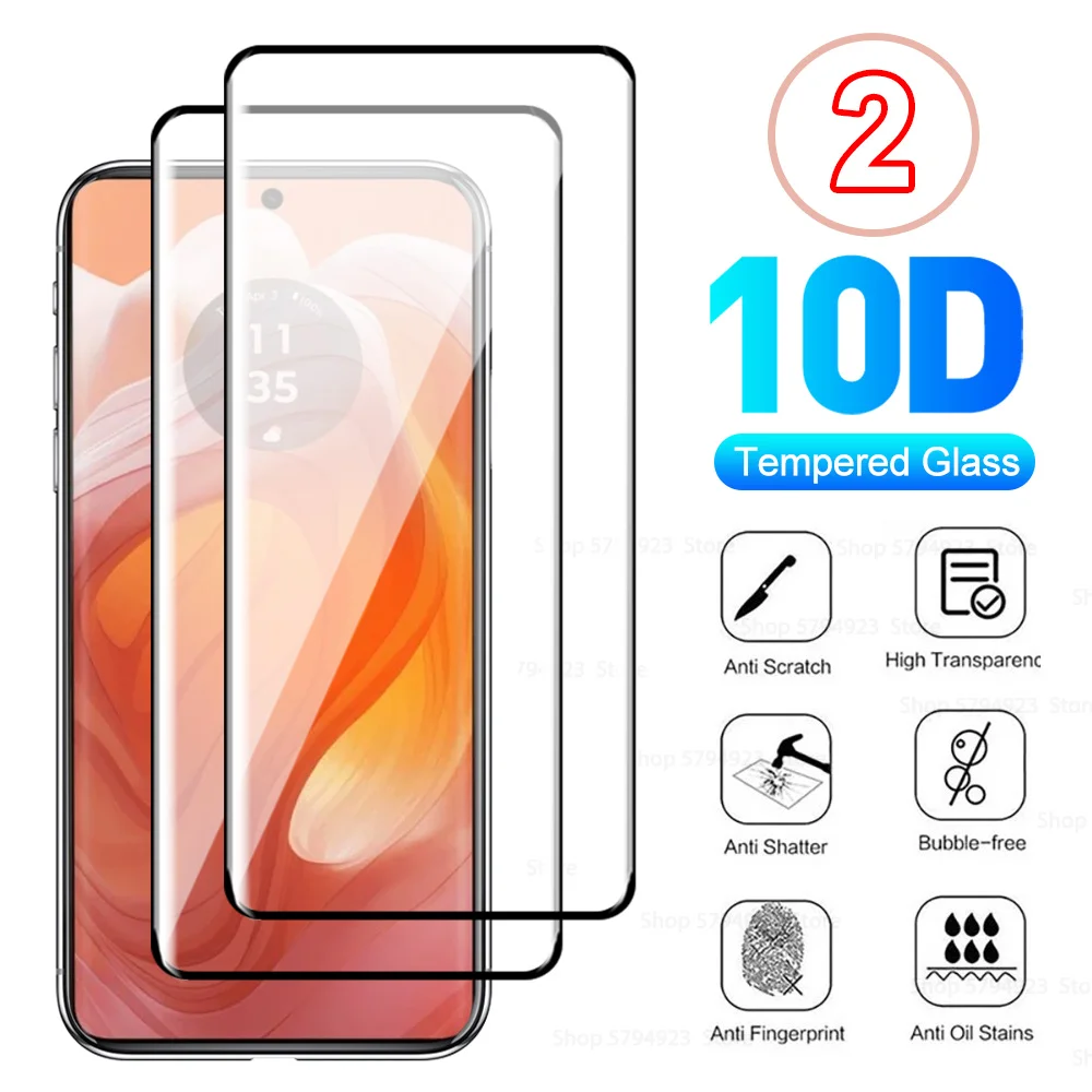 2 шт. изогнутое закаленное стекло для Motorola Edge 50 Fusion 50Ultra Защитная пленка экрана Moto