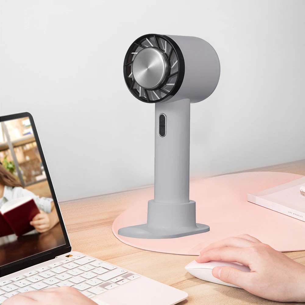 

Portable Hand Fan Turbo Mini Refrigeration Cooling Fan USB Rechargeable Air Cooler with Phone Holder Home Outdoor Handheld Fan