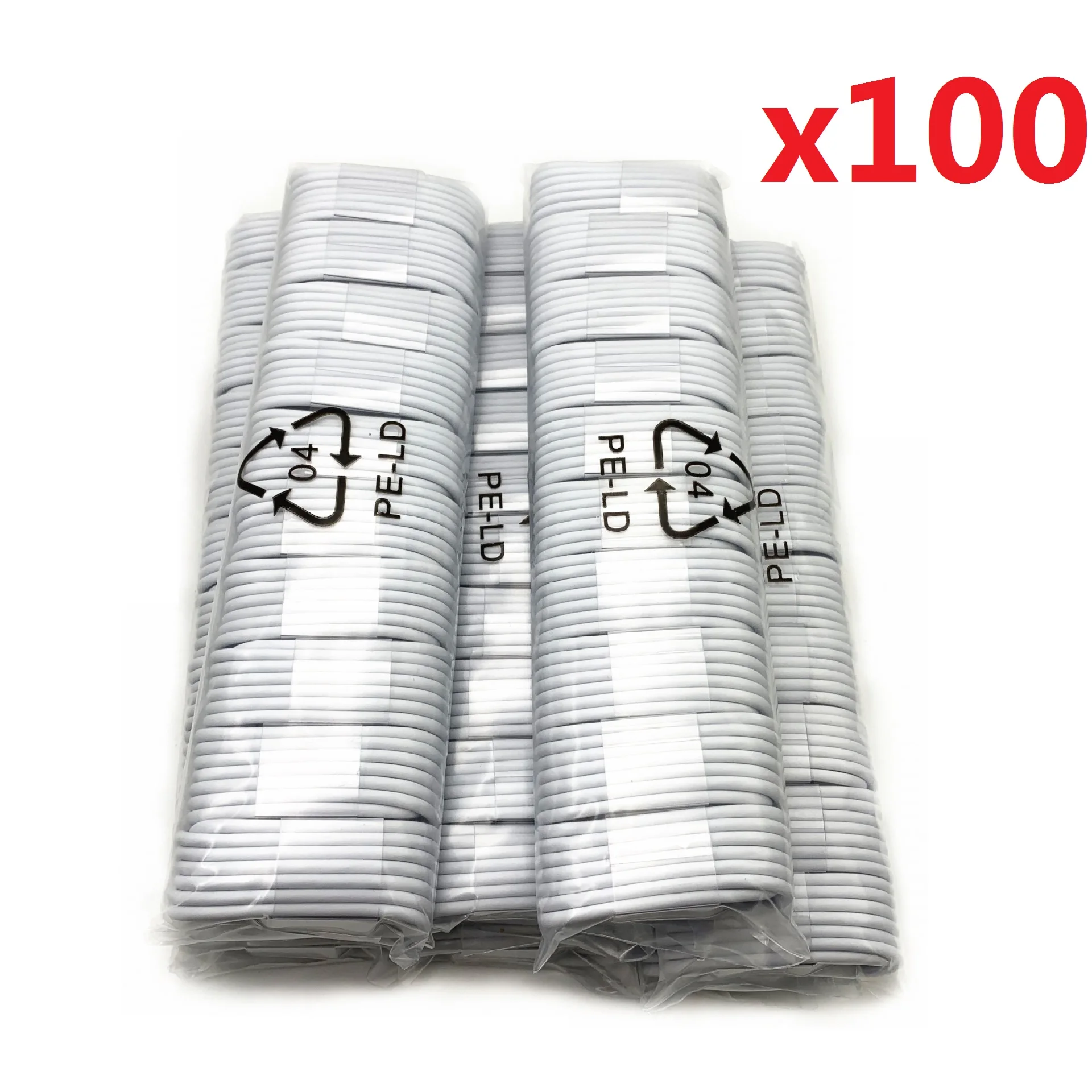 100Piece 1M TPE Charging Cable For Phone 12 Pro 6S 6 7 8 Plus 11 Pro XS Max X XR SE 5S 5C 5 Data Sync Charge Line Cord
