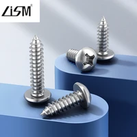 304 stainless steel round head cross self tapping screw m4 m8