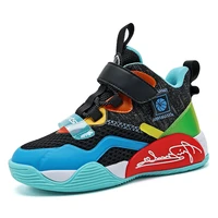 netted velcro kids basketball shoes and sneakers