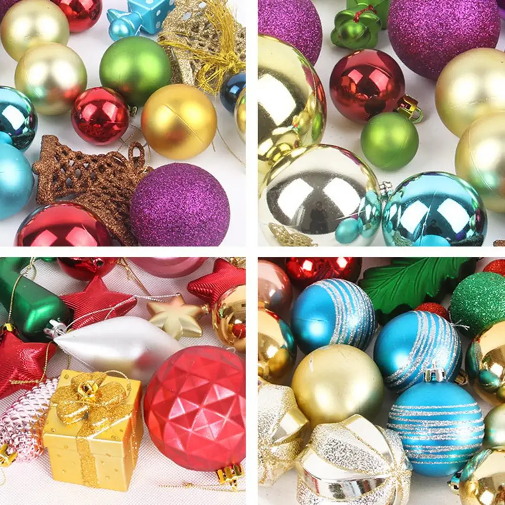 

Delicate Electroplating Lightweight Xmas Party Decor Hanging Ball Pendant Christmas Ball Christmas Tree Color Ball 30Pcs