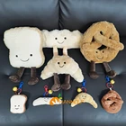 Милые французские тосты Pretzel, багет, круассаны, куклы, хлеб, ножки, декор еды, колокольчики подвеска брелок, брелок, Прямая поставка