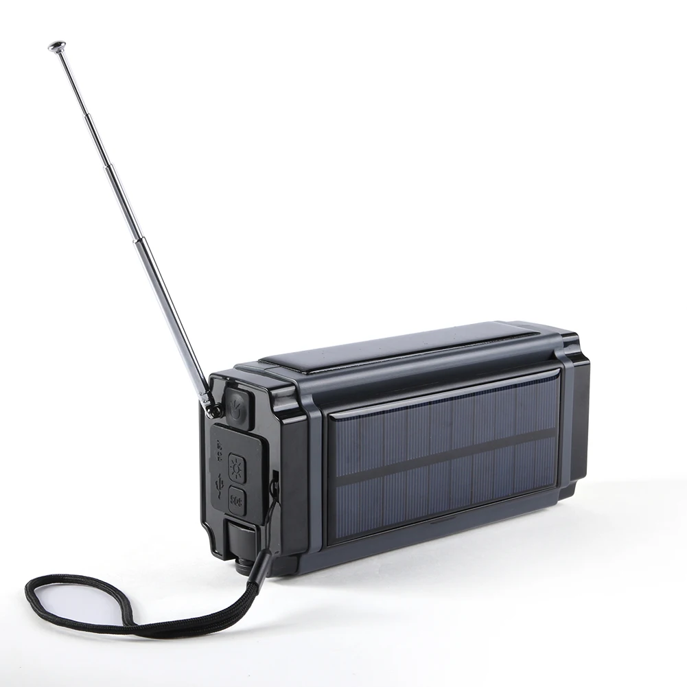 Ручной фонарик на солнечной батарее аварийный радиоприемник лампа для чтения AM/FM