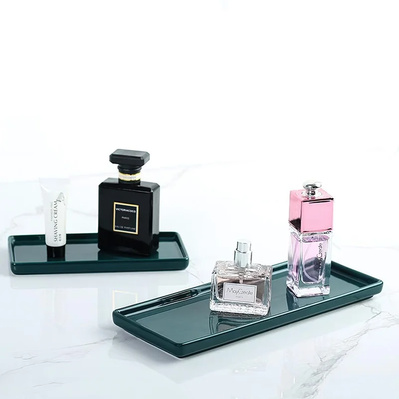 

Керамическая тарелка в японском стиле, прямоугольная тарелка из белого фарфора, поднос для мытья полоскания рта, для ванной комнаты, гостиной