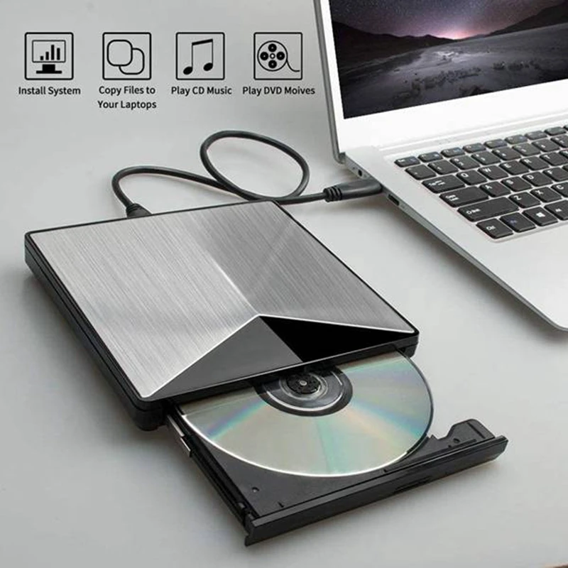 Внешний DVD-проигрыватель USB 3 0 Bluray Drive Type-C BD CD с поддержкой 3D для ноутбука