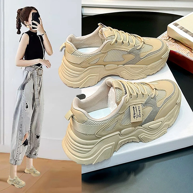 

Новинка 2023, модная спортивная обувь, женская Вулканизированная обувь, повседневная обувь на платформе, Женская Удобная дышащая обувь для прогулок