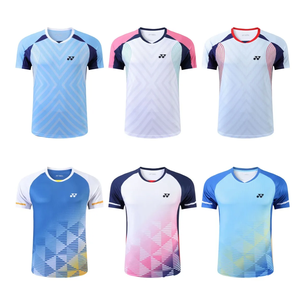 

Men's T-shirt Quick Drying Women's Training Badminton Uniforms Table Tennis Jersey Printed T-shirt Boys' Breathable Sportswear