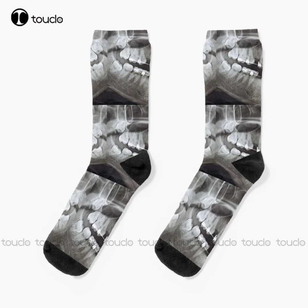 

Panoramic Dental X-Ray Socks Halloween Skeleton Socks Fashion Creative Leisure Funny Art Abstract Oil Painting Socks Cartoon
