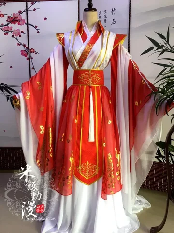 Костюм для косплея унисекс Xie Lian Tian Guan Ci Fu, костюм для косплея ханьфу из аниме, одежда в старинном стиле, карнавальные костюмы на Хэллоуин, полный комплект