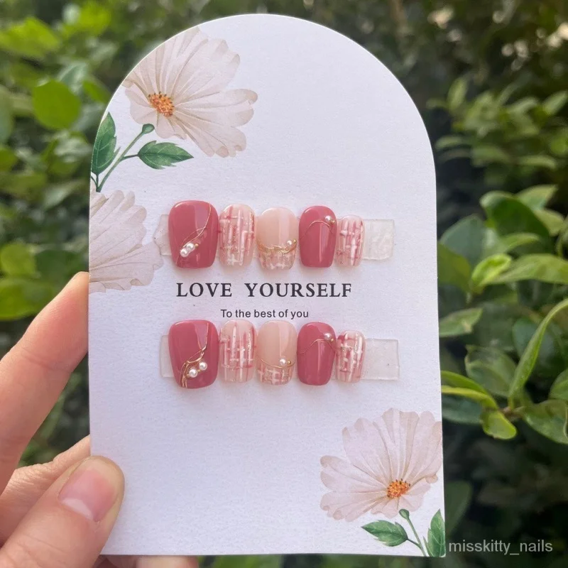 Misskitty ногти ручной работы ультра короткая лестница ручная роспись серия