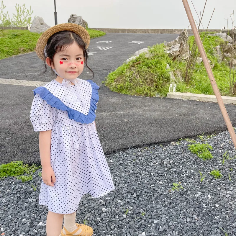 Платье для девочек платье в южнокорейском стиле Новинка лета детская