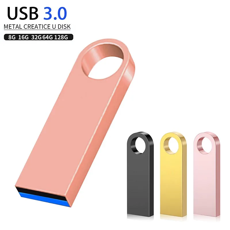 USB флеш-накопитель 3 0 флешка 128 ГБ 64 32 16 8 металлический накопитель |