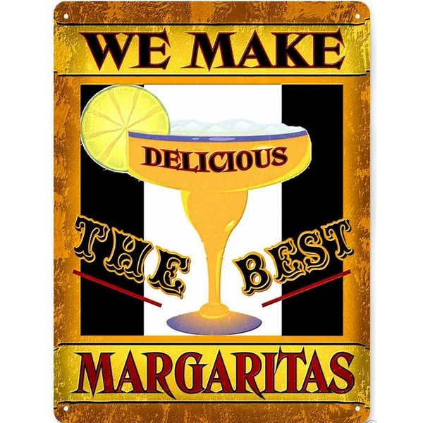 

Margarita Metal sign painting Poster Tin Sign Bar home wall Decoration art
