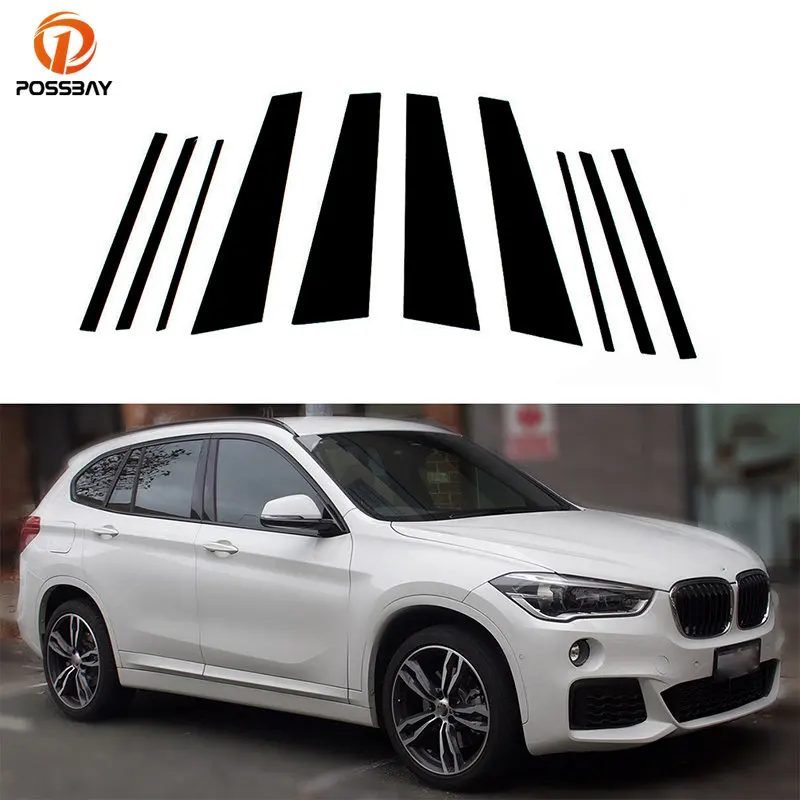 

10 шт. для BMW X1 F48 2016 2017 2018 2019 2020 2021 2022 двери окна столбики отделки молдинги крышки наклейки аксессуары