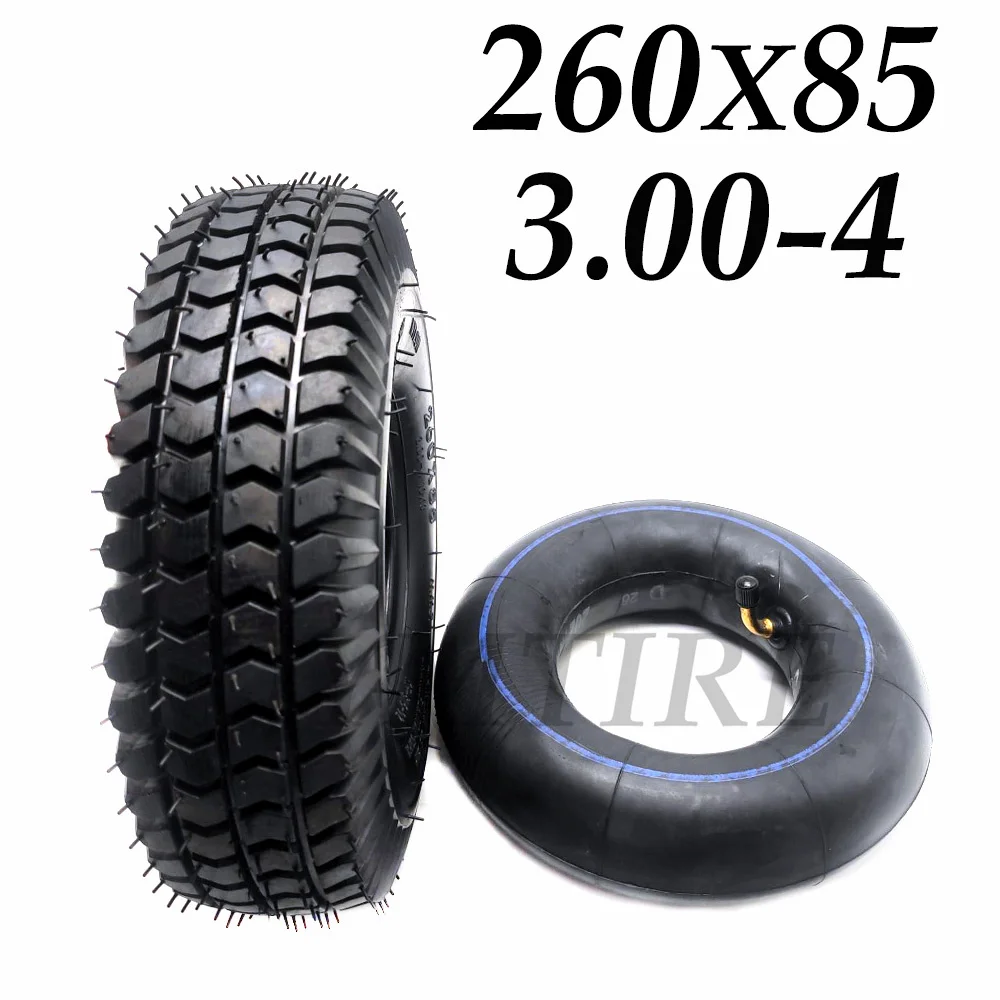 

260x85 Tire for Electric Scooter Mini Go-Kart 10 Inch 3.00-4 Inner Tube Outer Tyre Pneumatic Wheel Replacement Parts