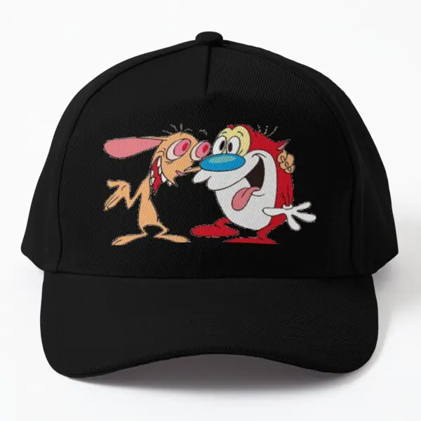 

Ren And Stimpy Friends Baseball Cap Hat Solid Color Hip Hop Spring Casquette Fish Black Women Casual Sun Mens Sport Snapback