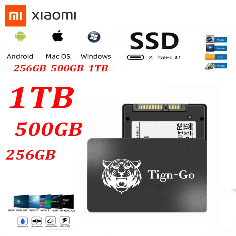 

New 1TB 500gb 256gb External SSD 1TB 500GB Mobile Solid State Hard Drive USB 3.1 External SSD