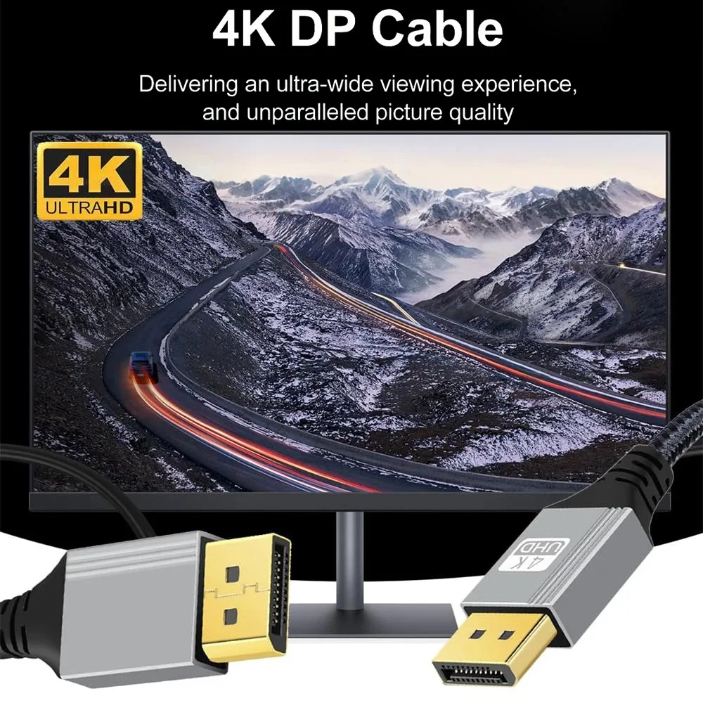Кабель 4K DisplayPort 1.2 1M 2M 3M 5M DP to @60Hz 2K @165Hz @144Hz