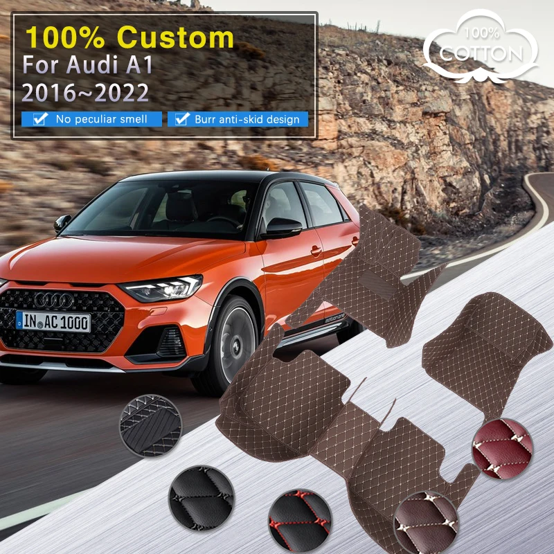 Автомобильные коврики для Audi A1 2016 ~ 2022 ГБ водонепроницаемый коврик автомобильные