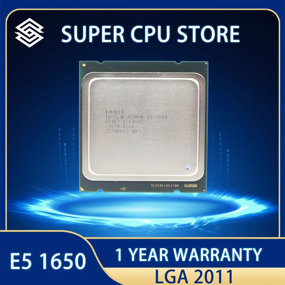 

Intel Xeon E5 1650 Processor 3.2GHz 6 Core 12Mb Cache SR0KZ support X79 motherboard LGA 2011 CPU