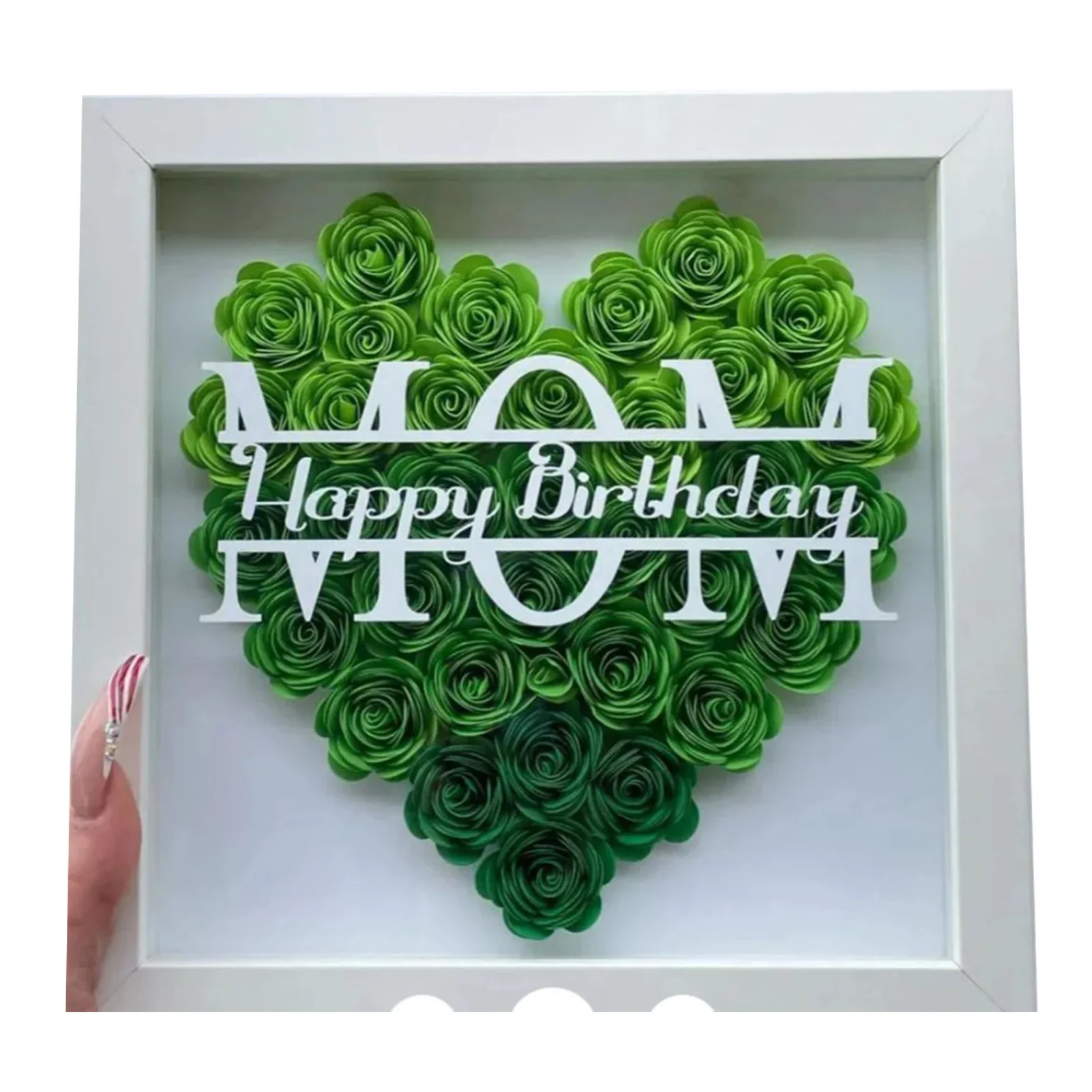 

Wooden Mom Flower Shadow Box Memory Shadow Box Frame for Day Birthday Gifts