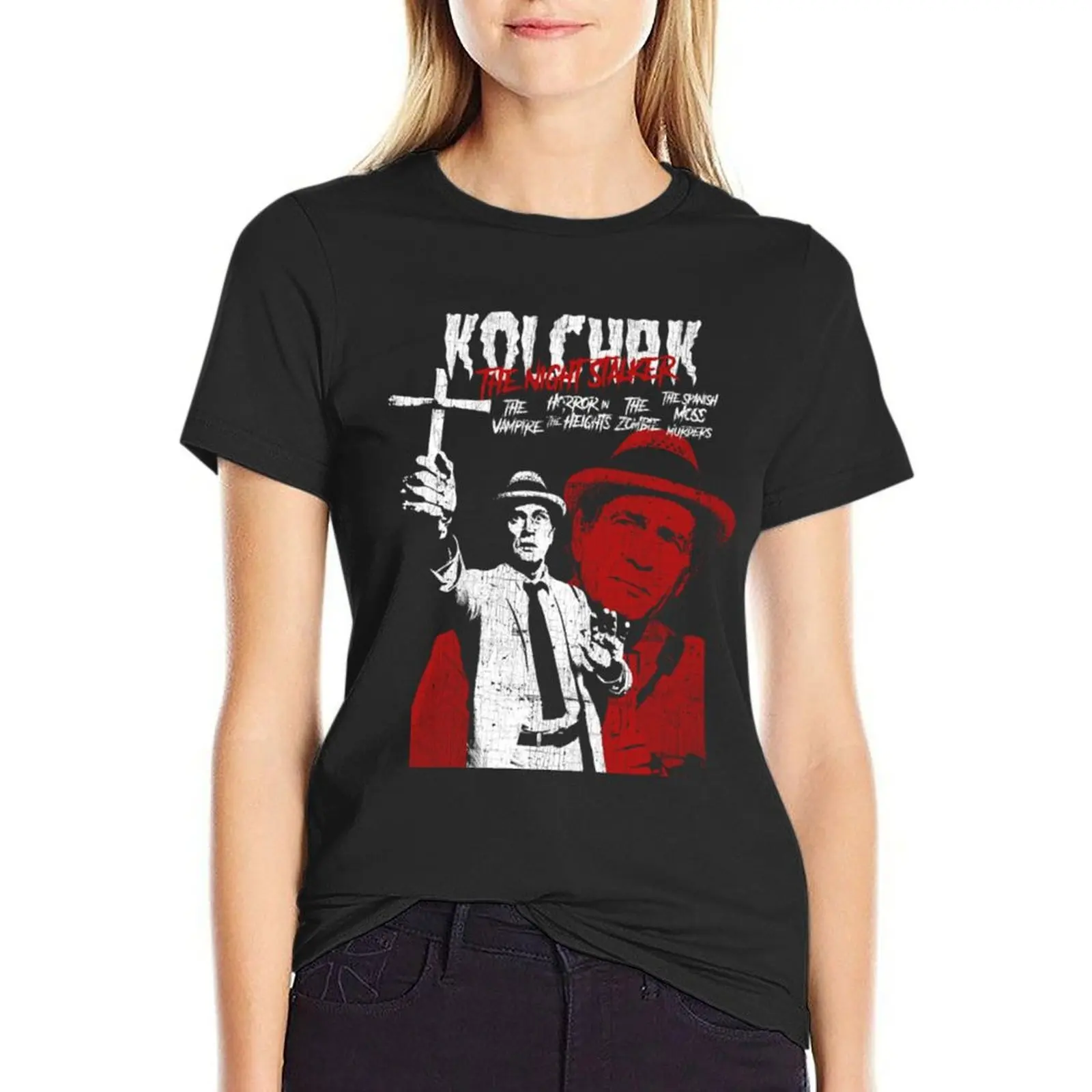 Футболка Kolchak - The Night Stalker женская одежда Рубашки Графические футболки новое