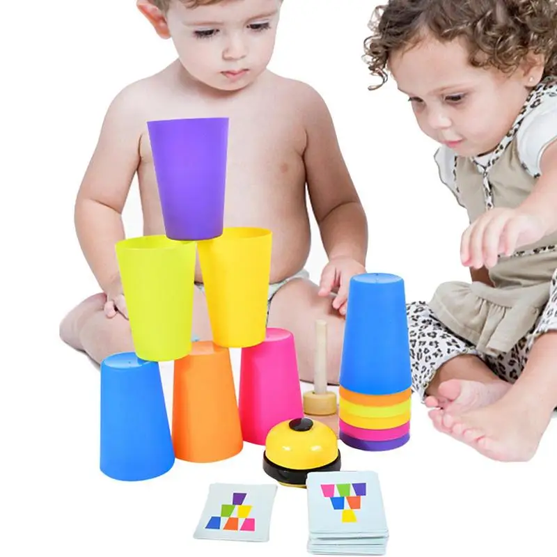 

Cup Stacking Set Kids Stacking Cups Party Game For Kids & Adults Quick Stack Cup Speed Training Games Kids Stacking Game Cup
