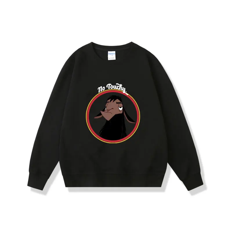 

Men Anime Cartoon Sweatshirt Kuzco No Touchy Sad Llama Emperor S New Groove Emperor David Spade Back Off No Touch Manga Gift