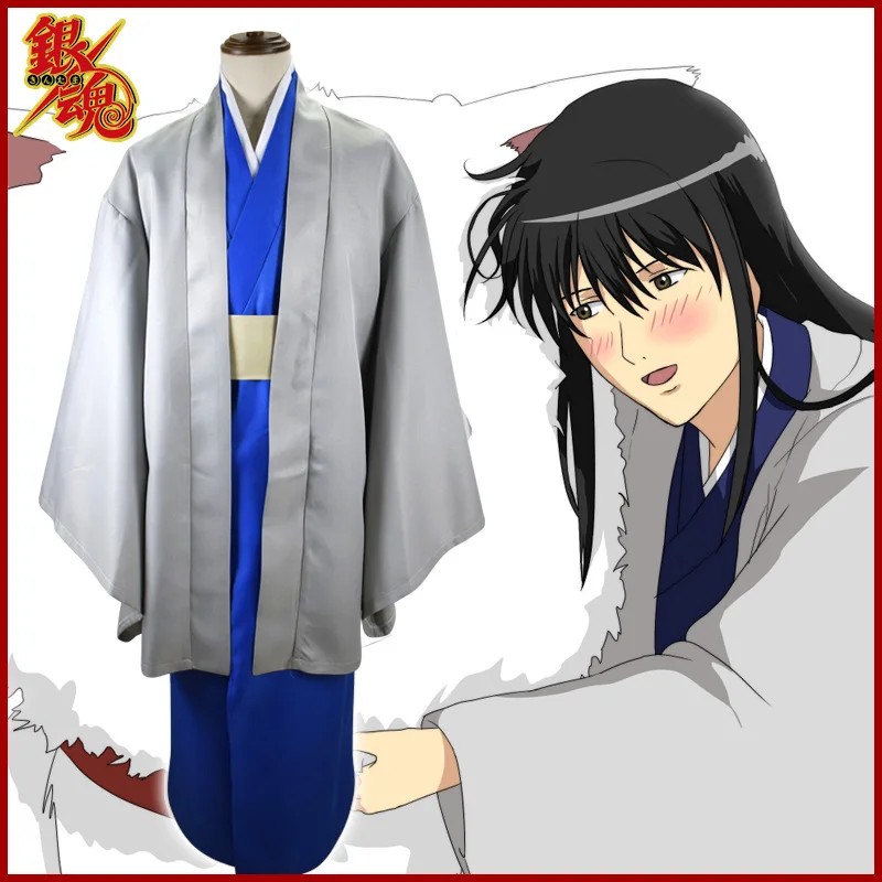 

Костюм в стиле аниме маскарадный костюм GINTAMA кацура Котаро, кимоно в японском стиле, пальто, накидка, мужские костюмы для косплея на карнавал...