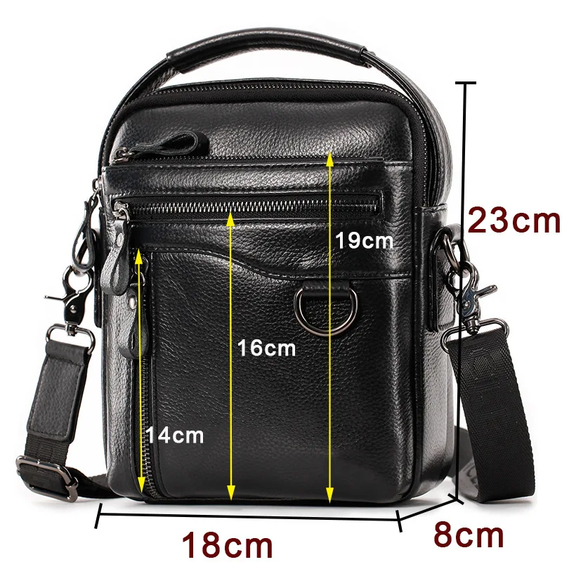 High Quality Time New Leather Cross-body Bag for Men Casual Shoulder Bag Multi-functional Handbag Business Bag