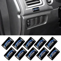 10pcs custom car styling interior stickers emblems auto decoration accessories for ford mustang fiesta fusion kuga focus mk2 3