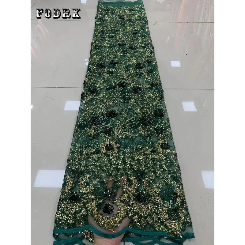 

Африканская кружевная ткань из органзы с блестками, Высококачественная 2023 французская Тюлевая кружевная ткань, ткань для свадебной фотосе...