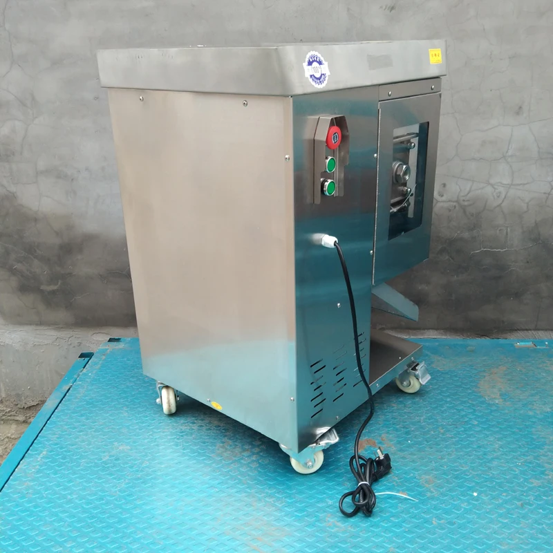 Коммерческая машина для резки мяса электрическая с двумя лезвиями