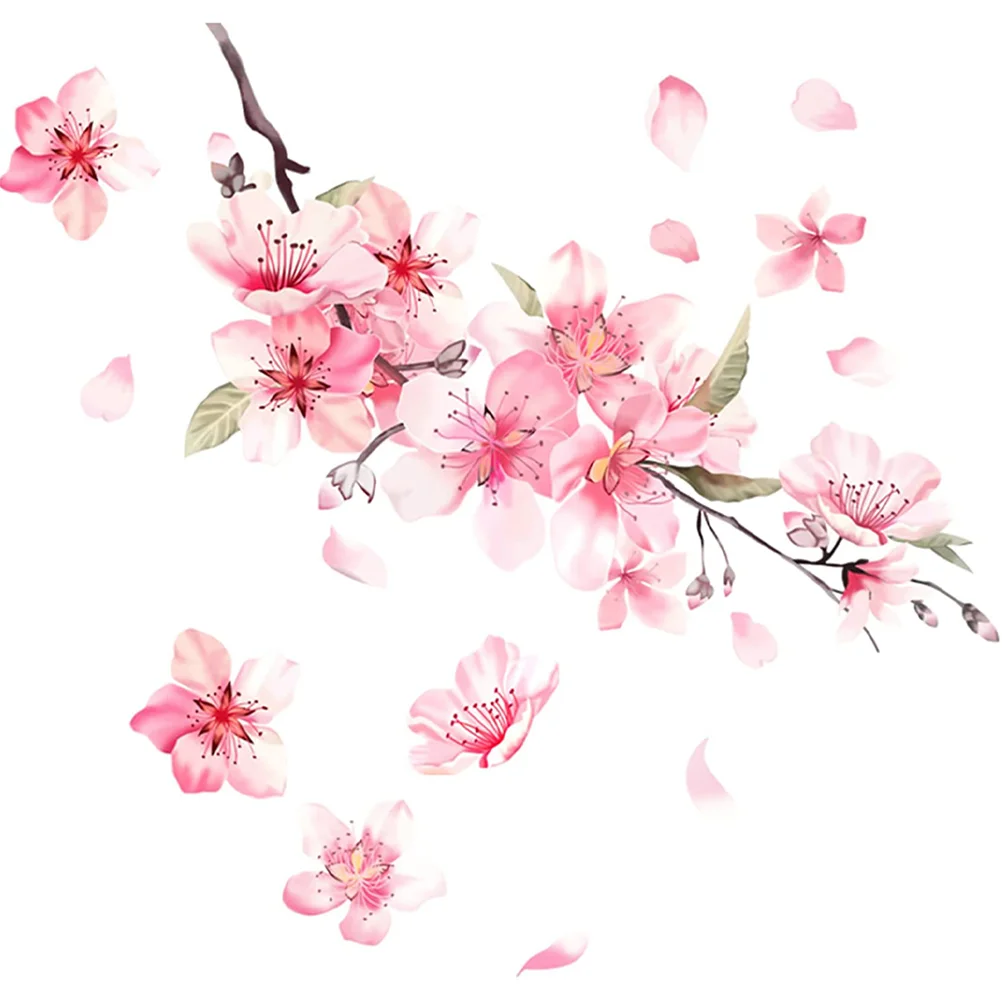 

Cherry Blossom Car Sticker Flower Decals Bumper Stickers Cars Motorcycle Hood Paper Blossoms Miss Window