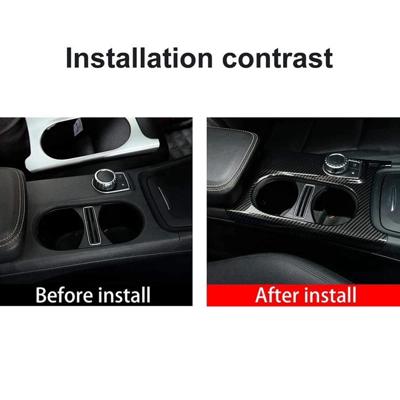 Крышка держателя стакана из углеродного волокна для Mercedes Benz A/GLA/CLA Class C117 W117 W176 X156