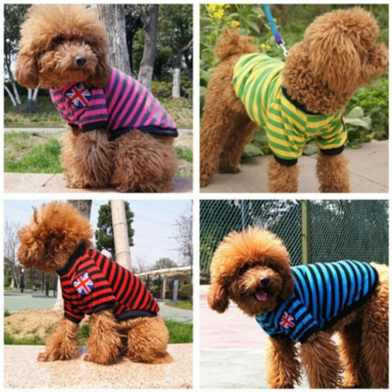 Pet Striped Vests Puppy Pet Cat Clothes Cooling Vest for Dog Teddy Dog Dog Clothes for Small Dogs Spring and Summer Pet Clothes