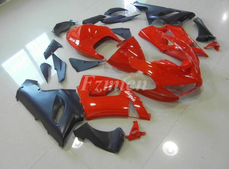 

New ABS Whole Motorcycle bike Fairings Kit Fit for Kawasaki Ninja ZX-6R ZX6R 636 2005 2006 05 06 Bodywork set Green Red