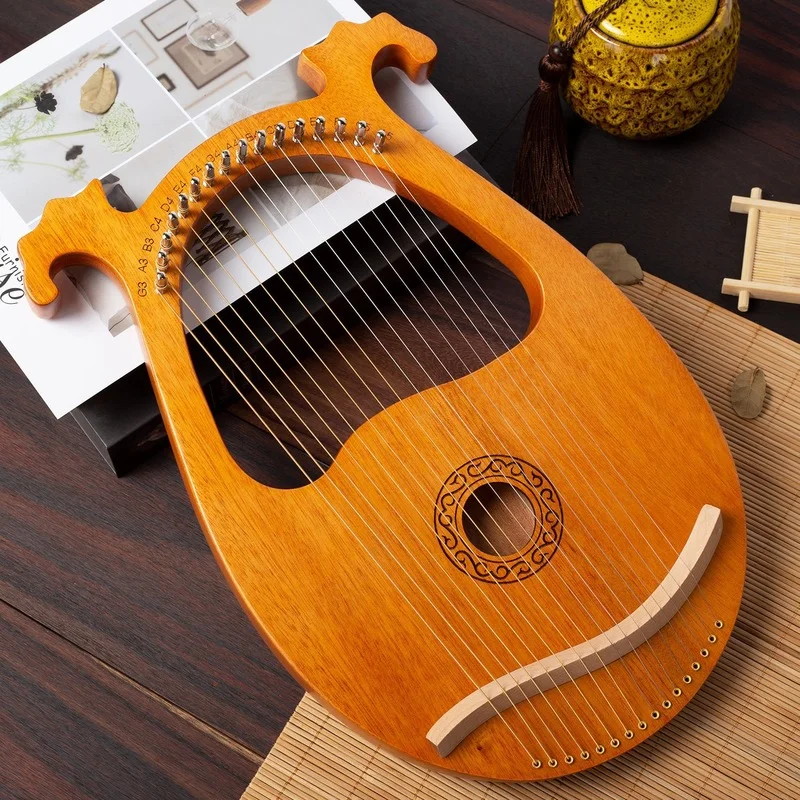 Enlarge Women Design Lyre Harp Wood String Toy Gifts Portable Authentic Child Adults Harp Instruments Instrumentos Musicales Music Items