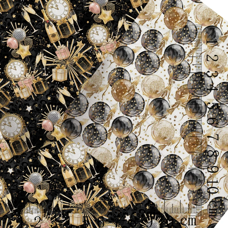 

45x145 см ткань из полиэстера и хлопка с мультяшным принтом с новым годом шитья DIY Ткань Материал ручной работы F3499